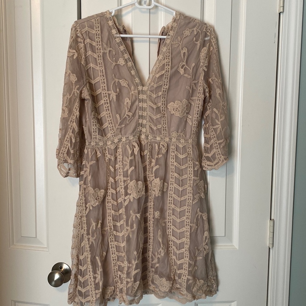 Cream lace dress